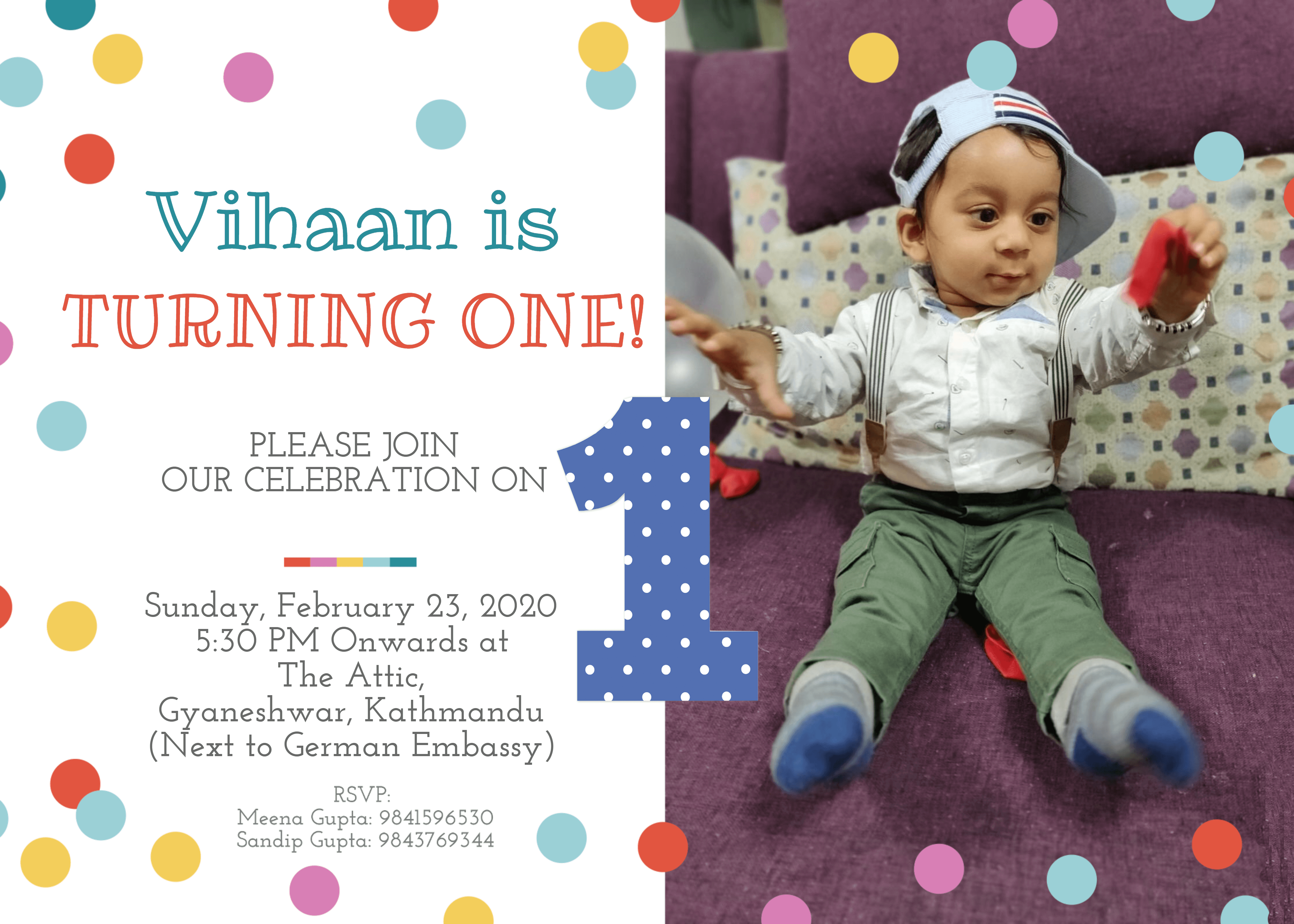 Vihaan's Invitation